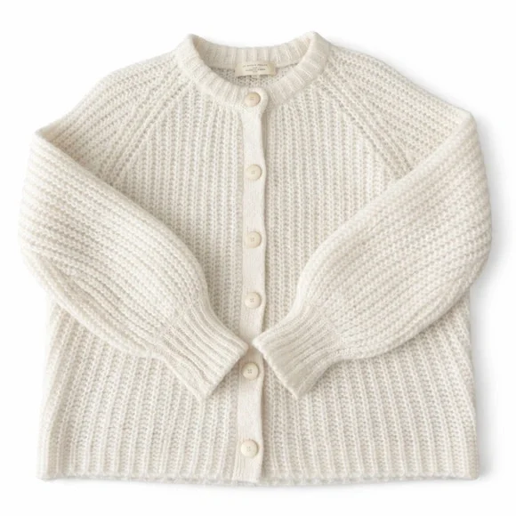 Sézane Cream Chunky Knit Button Cardigan - Picture 2 of 6